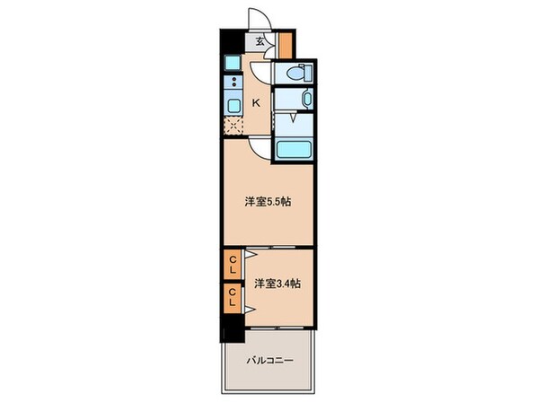 ビガーポリス452天神橋一丁目Ⅱの物件間取画像